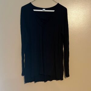 Old Navy Black Long Sleeve Blouse